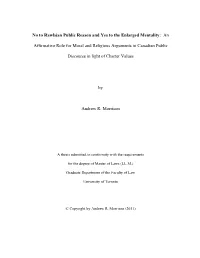 No to Rawlsian Public Reason and Yes to the Enlarged Mentality: An