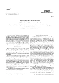 Physical Properties of Kumquat Fruit Note