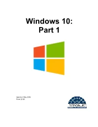 Windows 10: Part 1