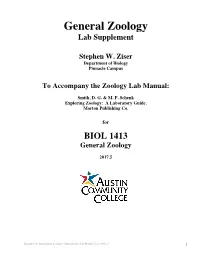 Zoology Lab Manual