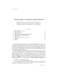 A First Glimpse at the Minimal Model Program