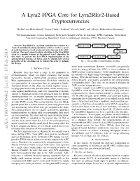 A Lyra2 FPGA Core for Lyra2rev2-Based Cryptocurrencies