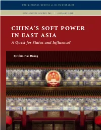 China's Soft Power in East Asia