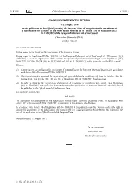 Commission Implementing Decision of 22 August 2018 on the Publication