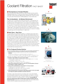 Coolant Filtration FACT SHEET