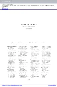 Index of Sources GREEK, LATIN, and BIBLICAL �