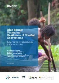 Blue Bonds: Financing Resilience of Coastal Ecosystems Key Points for Enhancing Finance Action