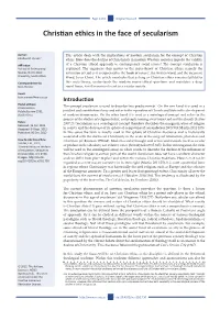 Christian Ethics in the Face of Secularism