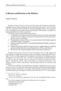 Collection and Division in the Philebus 1