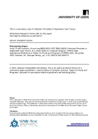 Collection Principles in Dependent Type Theory