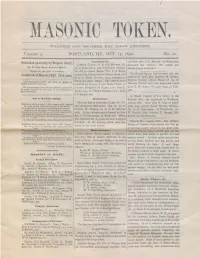 Masonic Token