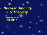 Nuclear Binding & Stability