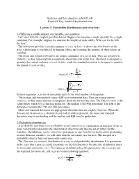Probability Distributions and Error Bars