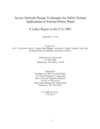 Secure Network Design Techniques for Safety System Applications at Nuclear Power Plants