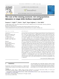 The Case of the Missing Marmots: Are Metapopulation Dynamics Or Range-Wide Declines Responsible?