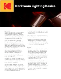 Darkroom Lighting Basics
