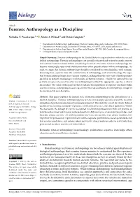 Forensic Anthropology As a Discipline