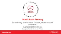 ISUOG Basic Training Examining the Uterus, Cervix, Ovaries and Adnexae: Abnormal Findings