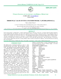 MEDICINAL VALUE of INULA RACEMES HOOK. F. (PUSHKARMOOLA) Sharma Ashwini Kumar*