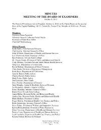 Minutes of the Meeting Of