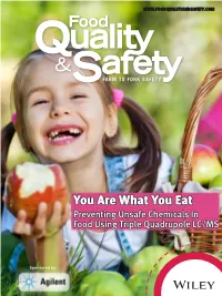 Preventing Unsafe Chemicals in Food Using Triple Quadrupole LC/MS
