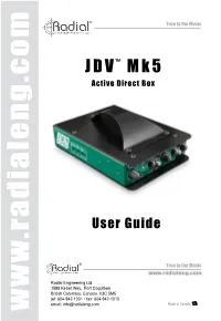 Radial JDV Mk5 Super DI