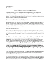 Summer Reading Assignment- Honors 12- 2018-1