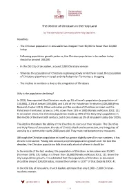 The Decline of Christians in the Holy Land