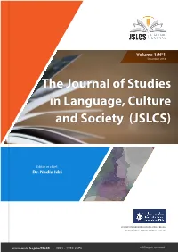 The Journal of Studies in Language, Culture and Society (JSLCS)