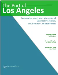 The Port of Los Angeles Comparative Analysis of International Business Practices & Solutions for Competitiveness