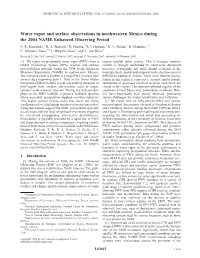 Water Vapor and Surface Observations in Northwestern Mexico During the 2004 NAME Enhanced Observing Period E