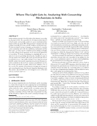 Analyzing Web Censorship Mechanisms in India