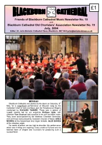 Blackburn Cathedral Newsletter Jul 2004