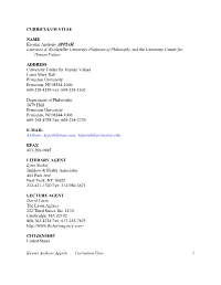 CURRICULUM VITAE NAME Kwame Anthony APPIAH Laurance S