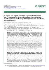 (Monogenea, Gastrocotylidae) Leads to a Better Understanding of the Systematics of Pseudaxine and Related Genera