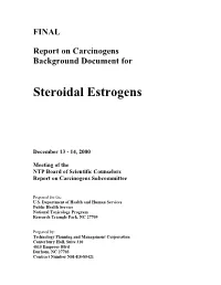 Steroidal Estrogens