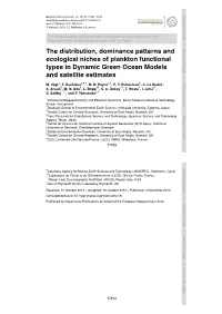 The Distribution, Dominance Patterns and Ecological Niches of Plankton Functional Types in Dynamic Green Oceanand Models Satellite Estimates M
