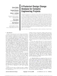 A Posteriori Design Change Analysis for Complex Engineering Projects