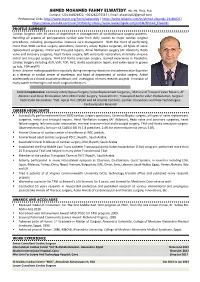 Ahmed Mohamed Fahmy Elwatidy, Md, Ms, Frcs