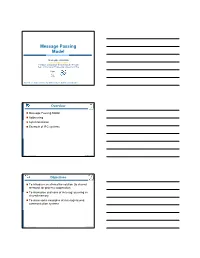 Message Passing Model