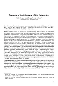 Overview of the Paleogene of the Eastern Alps