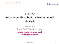 Quadrupole Ion Traps (QIT) • Time-Of-Flight (TOF) Mass Analyzers