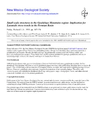 Small-Scale Structures in the Guadalupe Mountains Region: Implication for Laramide Stress Trends in the Permian Basin Erdlac, Richard J., Jr., 1993, Pp