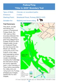 Tithe Boundary Walk – Pudsey / Tong