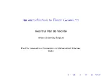 An Introduction to Finite Geometry