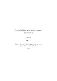 Exploiting Piano Acoustics in Automatic Transcription