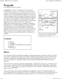 Progestin - Wikipedia, the Free Encyclopedia