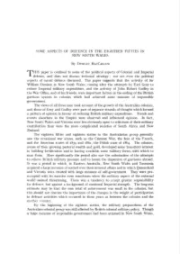 Some Aspects of Defence in the Eighteen Fifties in New South Wales