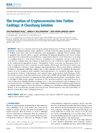 The Irruption of Cryptocurrencies Into Twitter Cashtags: a Classifying Solution