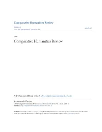Comparative Humanities Review Volume 1 Article 12 Issue 1 Conversation/Conversion 1.1